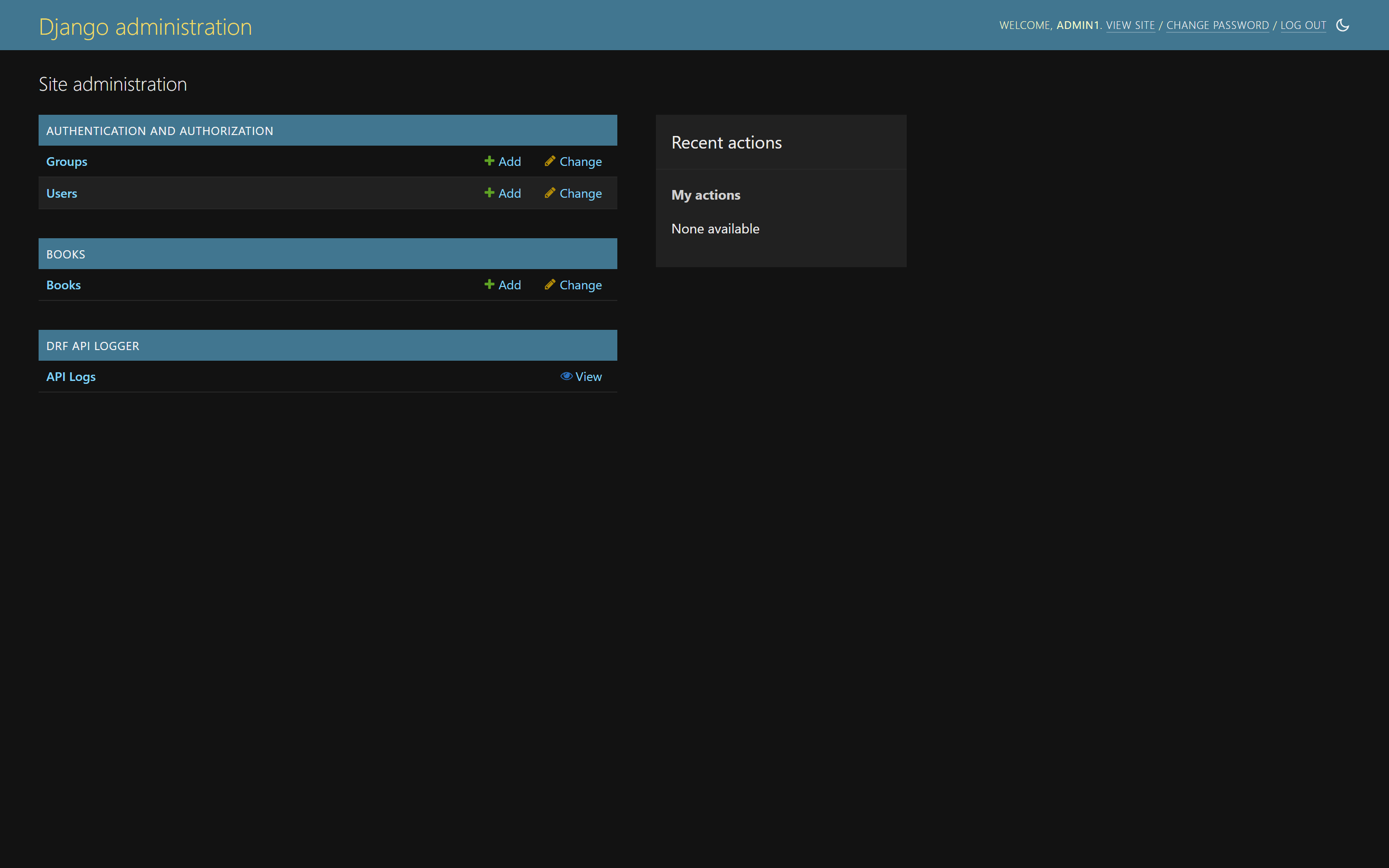 DRF API Logger admin dashboard with API analytics charts